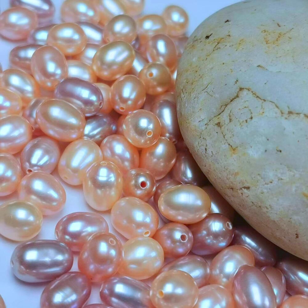 4222 50 Pcs Freshwater Pearl Beads for Jewelry Making AAA 9-10 mm Natural